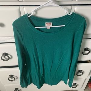 Size large green long sleeve tee from Mossimo